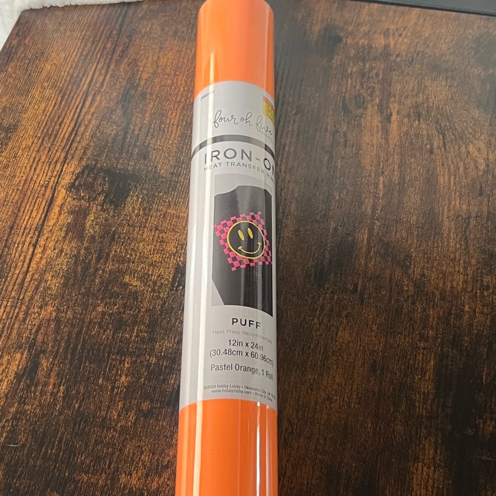 Hobby Lobby Pastel Orange Puff Vinyl